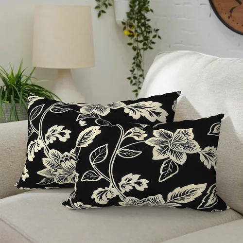 Vista 73 de DYTXIII Paquete de 2 almohadas lumbares impermeables para exteriores con rellenos, 12 x 20 pulgadas, almohada decorativa rectangular para patio
