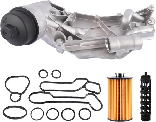 Vista 2 de 93186324 Enfriador de aceite del motor con filtro de repuesto para 2009-2020 Chevy Aveo Cruze Malibu Sonic Trax Cascada Encore Pontiac G3 Saturn