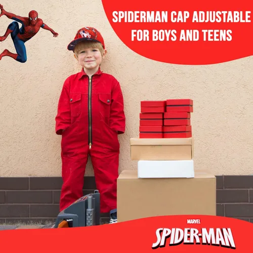 Vista 3 de Marvel Spiderman Hat for Boys, Breathable Spiderman Baseball Cap for Toddlers, Boys Ages 3-9