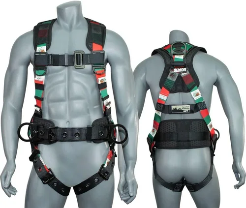 Vista 22 de Kit de arnés de protección contra caídas cómodo AFP Demon – Arnés de seguridad de cuerpo completo OSHA/ANSI PPE para trabajo de construcción