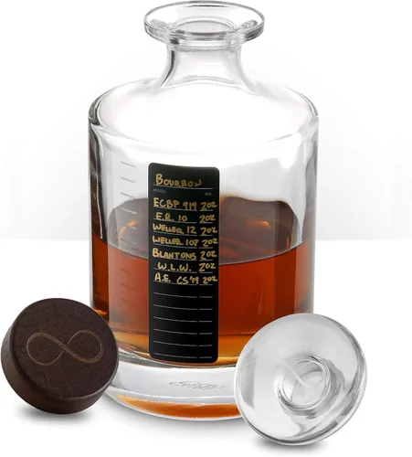 Vista 3 de Whisky Infinity Decanter - Botella de whisky y licor de vidrio Cairn Craft y tapón (capacidad de 1 litro con marcas de 2 onzas)