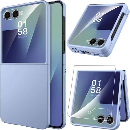 Vista 31 de Miimall Funda delgada para Galaxy Flip 7 con protector de pantalla integrado, grado militar, a prueba de golpes, a prueba de caídas, delgada