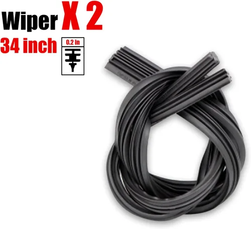 Vista 2 de Pack-4 Repuesto de limpiaparabrisas de 26 pulgadas, repuesto de limpiaparabrisas de automóvil negro, de silicona universal, sin marco