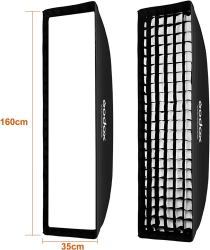 Vista 10 de Godox Caja de luz de rejilla Honeycomd de abeja de 13 x 63 pulgadas con anillo de velocidad de montaje Bowens compatible con Godox Studio Flash