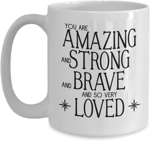 Vista 3 de You Got This Gifts for Women Strong Women Gifts - Tazas inspiradoras con texto en inglés "You are Amazing Coffee Cup