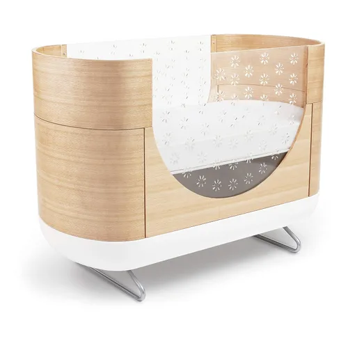 Vista 3 de Ubabub Cuna convertible Pod 2 en 1 con kit de conversión de cama junior Natural