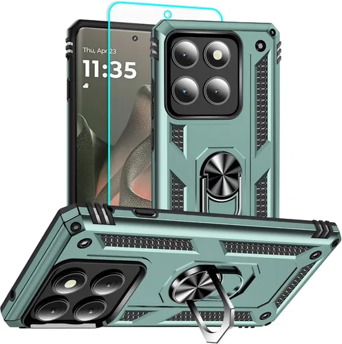 Vista 42 de HNHYGETE Funda para Motorola Edge 2025 con protector de pantalla: soporte giratorio de grado 360° (antideslizante) protección contra caídas y golpes