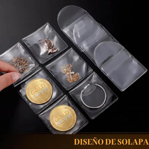 Vista 4 de Eaasty Fundas de plástico para monedas, 150 piezas, soporte transparente