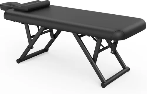 Vista 13 de pouseayar Mesa de masaje ajustable con almohada facial y reposacabezas, resistente y sólida, silenciosa y fácil de ajustar para mesa de tratamiento