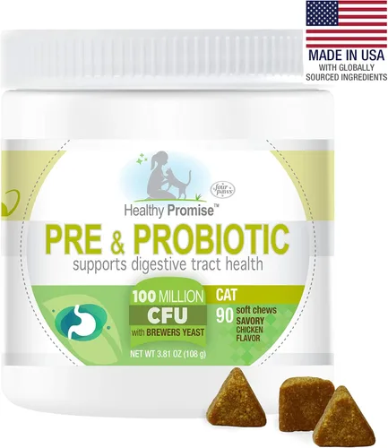 Vista 9 de Four Paws Healthy Promise Pre y probióticos para gatos masticables suaves 90