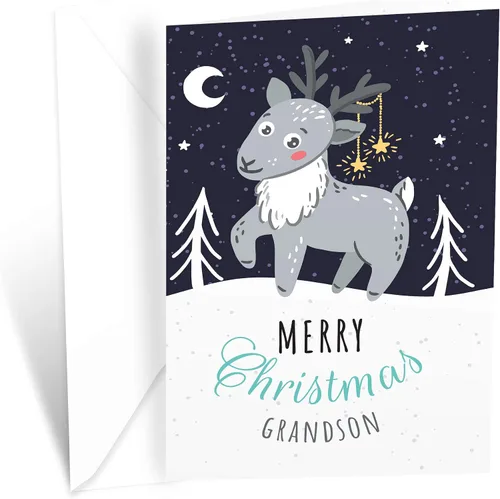 Vista 9 de Prime Greetings Tarjeta de Navidad para hija, fabricada en Estados Unidos, ecológica, tarjeta gruesa con sobre de primera calidad de 5 x 7.75