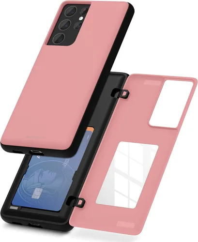 Vista 26 de GOOSPERY Funda tipo cartera para Samsung Galaxy S22 Ultra, [tarjetero] parachoques magnético de puerta con cierre automático, cubierta protectora