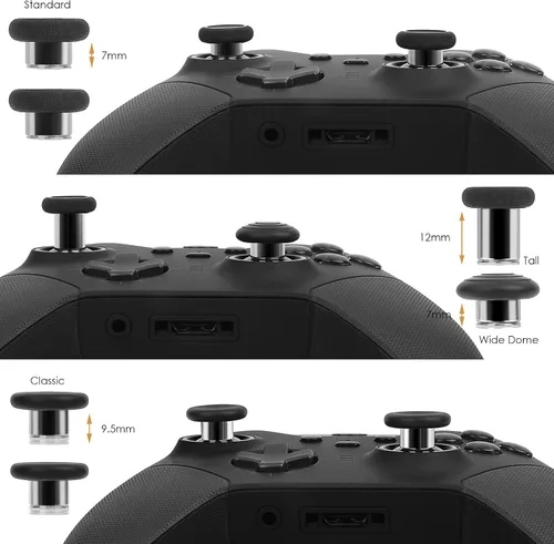 Vista 5 de TOMSIN Palillos de repuesto 6 en 1 intercambiables magnéticos para Xbox Elite Controller Series 2 Modelo 1797