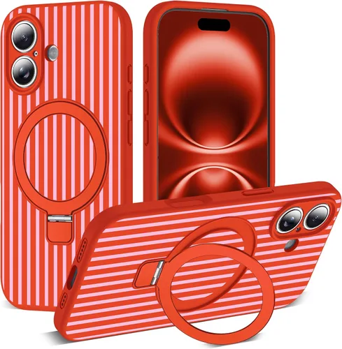 Vista 65 de SKYLMW Funda diseñada para iPhone 11 con soporte magnético invisible Compatible con Mag-Safe, a prueba de caídas de grado militar, a prueba