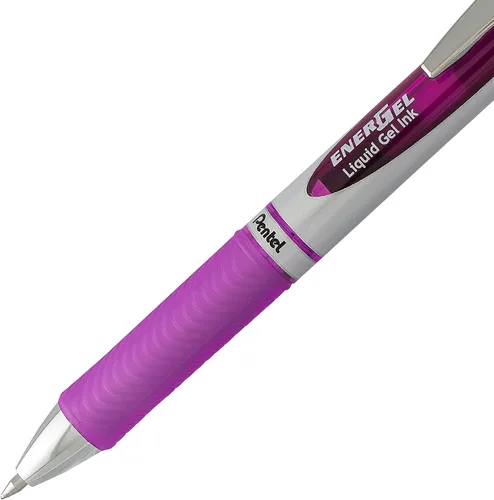 Vista 5 de Pentel EnerGel RTX - Bolígrafo de gel líquido retráctil, línea mediana, punta de metal, tinta de colores surtidos, paquete de 4 unidades (BL77BP4M)