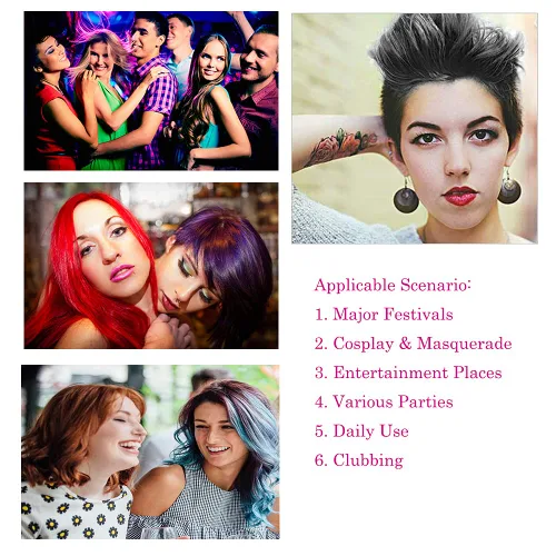 Vista 2 de Cera de color negro para el cabello, crema de peinado instantáneo, 4.23 onzas, cera natural temporal para fiestas, cosplay, Halloween, uso diario