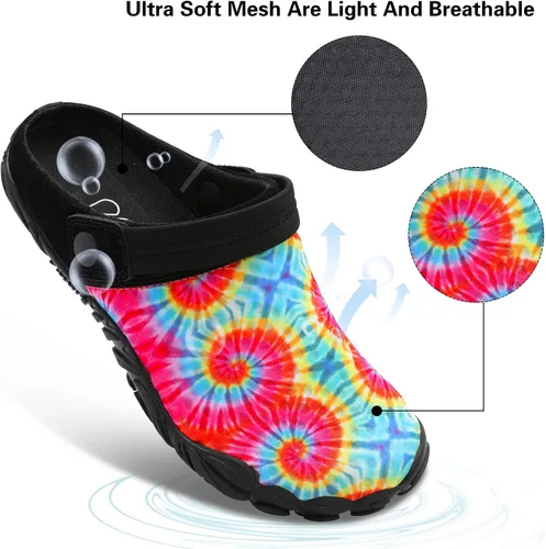 Vista 4 de Besroad Sandalias de senderismo al aire libre, zapatos deportivos de agua, zapatillas de moda, pantuflas clásicas para mujeres y hombres
