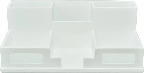Vista 5 de Organizador de escritorio Victor con soporte para teléfono inteligente, Blanco