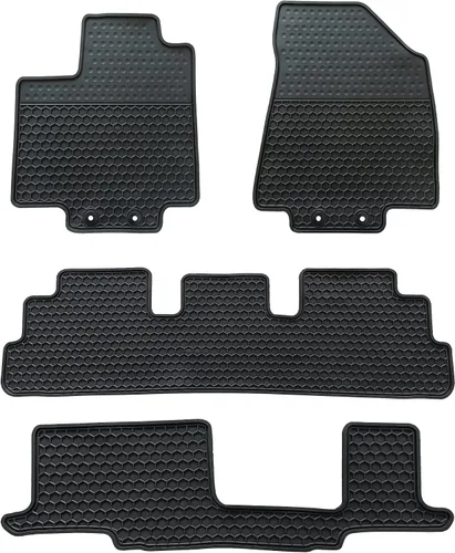 Vista 7 de Alfombrillas de Coche a Medida para Infiniti QX60 2014-2020/Nissan Pathfinder 2013-2020/Infiniti JX35 2013 de 7 Pasajeros Goma Negra Protección Todo