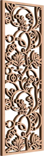 Vista 163 de Caspian Paneles de pared de madera con calado decorativo perforado, 9 3/8 pulgadas de ancho x 24 3/8 pulgadas de alto x 1/4 de alto, cereza