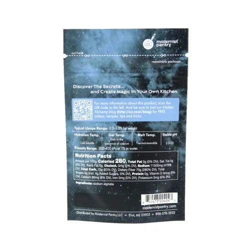 Vista 3 de Alginato + Calcio lactato Value Pack ⊘sin gmo ☮ Vegan ✡ Certificado OU Kosher – 100 g/4oz