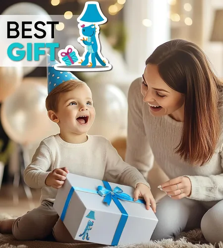 Vista 6 de Lámpara infantil de dinosaurio para dormitorio de niños, 27 pulgadas, lámpara de niños para habitación de niños, bonitos regalos de Navidad, regalos