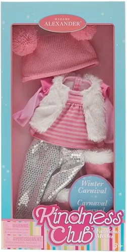 Vista 2 de Madame Alexander Kindness Club - Conjunto de traje de carnaval de invierno para muñeca Kindness Club de 14 pulgadas