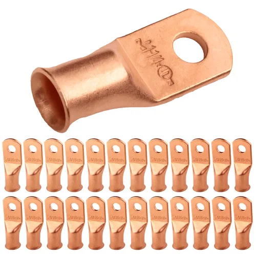 Vista 116 de SELTERM - 5 terminales de anillo resistentes para cable de batería, calibre 1/0 AWG, pernos de 1/2 pulgadas, terminales de calibre 0, ojales