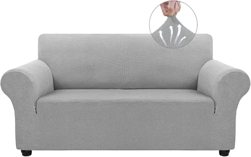 Vista 21 de Asnomy Fundas de sofá para sofá de 2 cojines, fundas elásticas para sofá biplaza, protector de mascotas, fundas de muebles para perros y gatos, tela