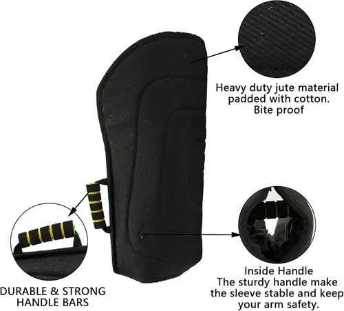 Vista 3 de Morezi Funda protectora de entrenamiento para mordeduras de perro, nailon resistente duradero, ajuste Pit Bull Pastor alemán Malinois, cachorro