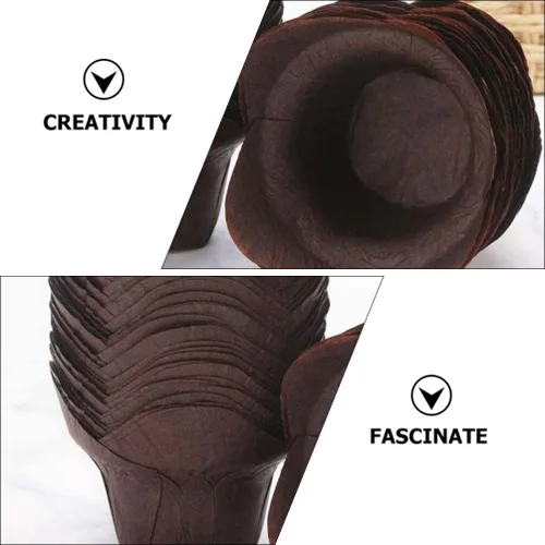 Vista 3 de Kichvoe Tazas para magdalenas de papel para hornear cupcakes 230°f resistentes a altas temperaturas fáciles de usar