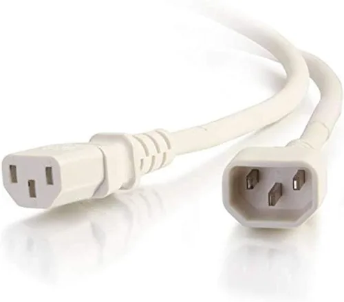 Vista 93 de Cable de alimentación C2G, cable de extensión corto, cable de extensión de alimentación, cable de alimentación de bloqueo, 10A, 250V, negro, 1 pie