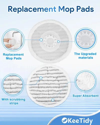 Vista 3 de Almohadillas de repuesto para trapeador de vapor compatibles con Shark