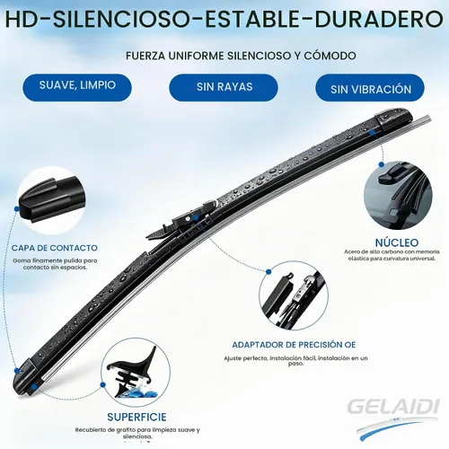 Vista 2 de Limpiaparabrisas para Tesla Model X con lavado integrado, limpiaparabrisas de silicona Tesla para todas las estaciones, accesorios