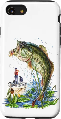Vista 18 de Fishing Graphic Large Mouth Bass Fish - Fisherman Case for iPhone 17