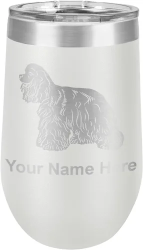 Vista 11 de LaserGram Vaso de vino de acero inoxidable de doble pared, grabado personalizado incluido (negro)