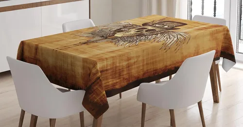 Vista 7 de Ambesonne Mantel de libélula romántica en forma de taza, estampado de flores vibrantes pastel y libélulas maduras, cubierta de mesa rectangular