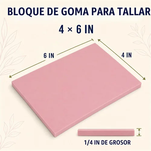 Vista 5 de Kit de fabricación de sellos de bloque de goma con herramientas de corte, 1 sello de goma para tallar, impresión y más
