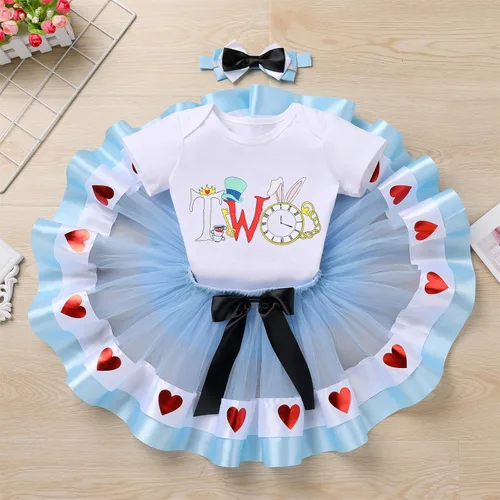 Vista 48 de ODASDO Conjunto de 3 piezas con temática de animla para bebé niña