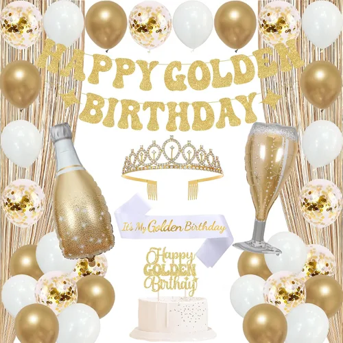 Vista 26 de Trgowaul Decoraciones de 9º cumpleaños para niñas, pancarta, banda y corona, decoración de pastel, globo de número 9, cortinas de flecos
