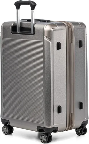 Vista 2 de Travelpro Platinum Elite Hardside - Maleta de policarbonato con cierre TSA, Metálico (Metallic Sand), Platinum Elite Hardside - Maleta