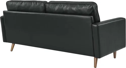 Vista 5 de Modway EEI-4633-BLK Valour - Sofá de cuero, color negro