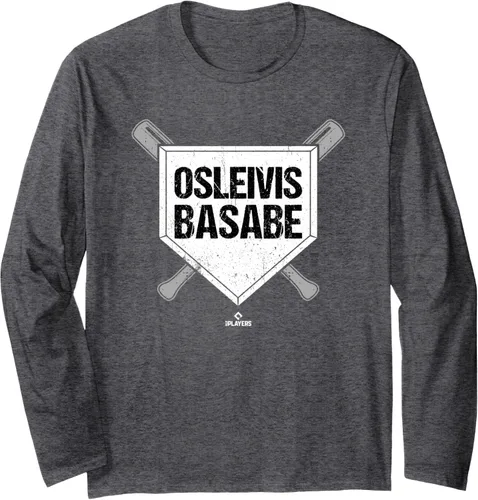 Vista 4 de Homeplate Gameday Osleivis Basabe Prospect Baseball Fan Gear Long Sleeve T-Shirt