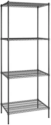 Vista 324 de Kit de 4 estantes de epoxi verde NSF de 21 x 72 pulgadas con postes de 86 pulgadas, estantería de almacenamiento resistente, kit de estantería