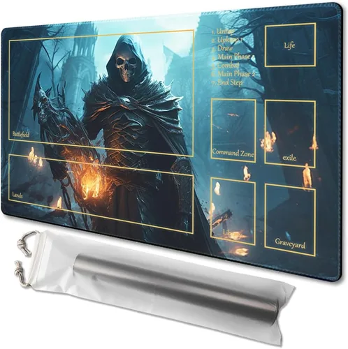 Vista 27 de Tapete de juego MTG tamaño 24x14 pulgadas, bolsas de almacenamiento gratuitas, respaldo antideslizante, impresión, ideal para entusiastas