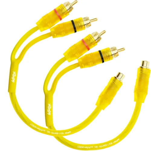Vista 16 de Install Link - Cable de audio RCA para subwoofer o cable estéreo, adaptador en Y 1-hembra a 2-macho divisor, paquete de 2