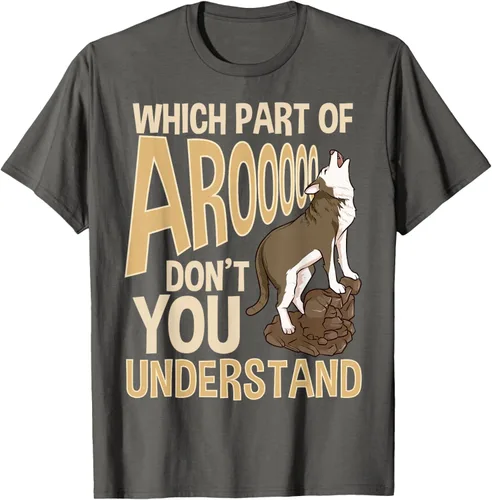 Vista 78 de What Part Of Aroooo Don't You Understand Husky - Camiseta para perro, Negro, S
