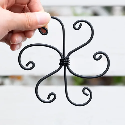 Vista 5 de Yohsnor Monstera - Gancho de soporte para plantas, 4.1 x 4.1 pulgadas, 5 unidades, sistema de soporte de tallo ajustable duradero, protección suave