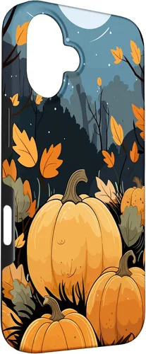 Vista 3 de Pumpkin Fall & Autumn Leaves, Fall Color Theme, Pumpkins Case for iPhone 16