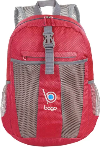 Vista 7 de Bago Mochila liviana Mochila plegable impermeable para viajes y deportes. Mochila plegable y que se puede guardar en una funda para adultos, hombres